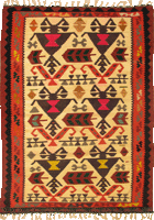 Persian Hand Woven Geometric Wool Kilim
