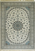 Caspian Persian Wool Medallion Rugs 75057 White