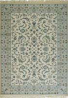 Caspian Persian Wool Border Rugs 75572 White