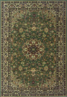 Changis Wool Traditional Medallion Rug 500 Green